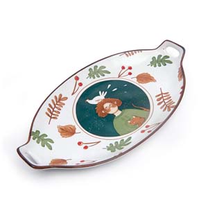 13.75'' Two-ear Ceramic Plate