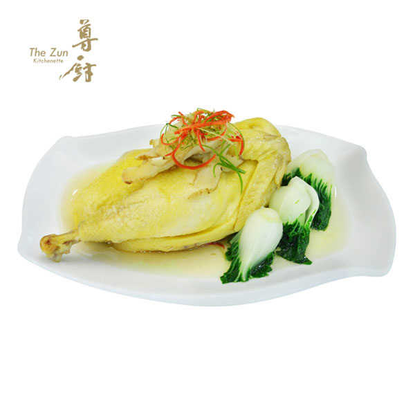 Steamed Salty Kampung Chicken with ‘Yu Zhu’