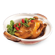 Braised Kampung Chicken with Chinese Herbs