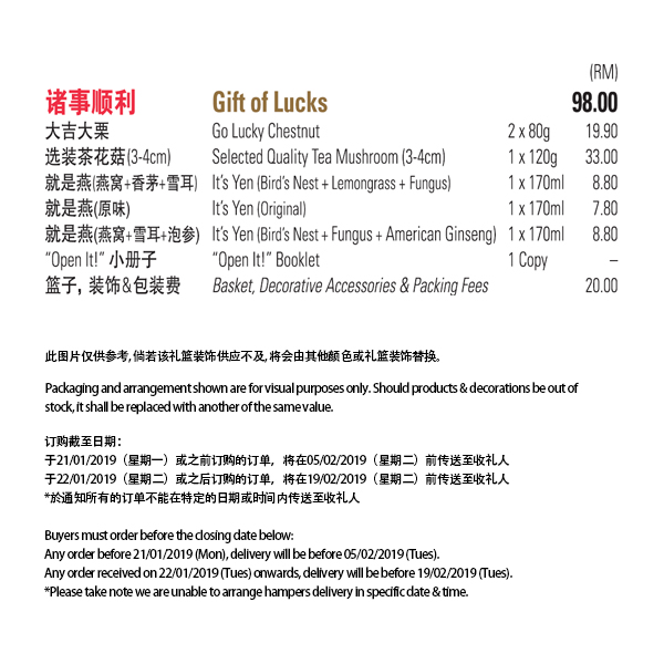 CNY Gift Bag - Gift of Lucks