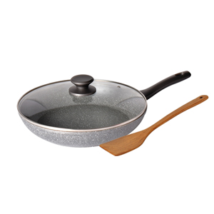Ringo 30cm IH Frpan with Lid + Wooden Spatula