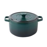 Ceramic Soup Pot With Cover 3L - Green