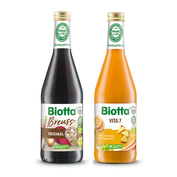 Biotta 有机根茎蔬菜汁 + Biotta 有机综合维他命果汁