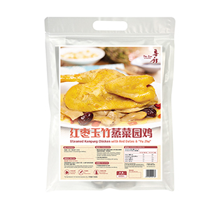 红枣玉竹蒸菜园鸡