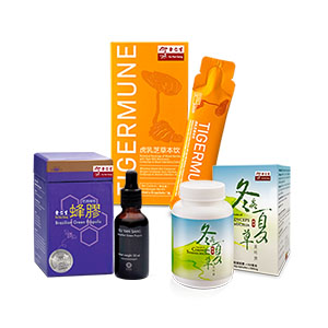 余仁生巴西绿色蜂胶 + 冬虫夏草菌丝体胶囊 + 虎乳芝草本饮