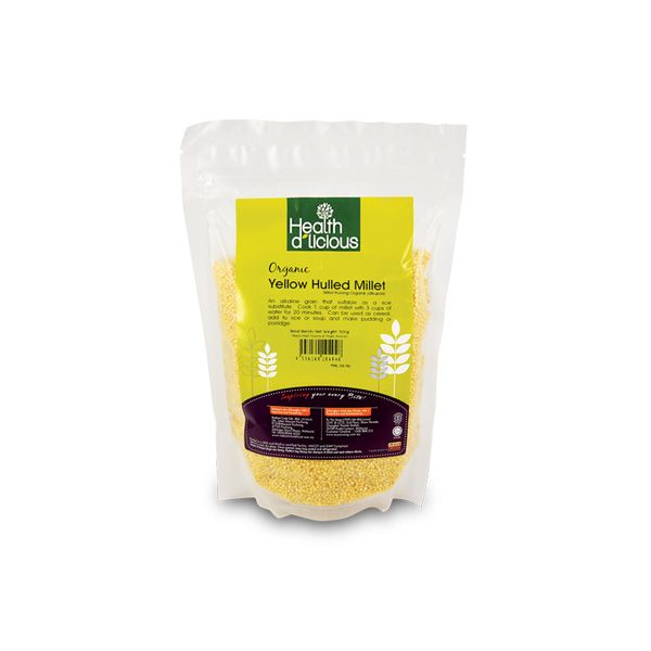Health D'licious- Organic Yellow Hulled Millet 500g